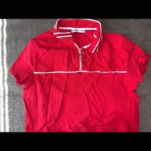 Red crop top